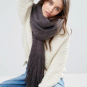 Free People Kolby Brushed Scarf - Dark Grey